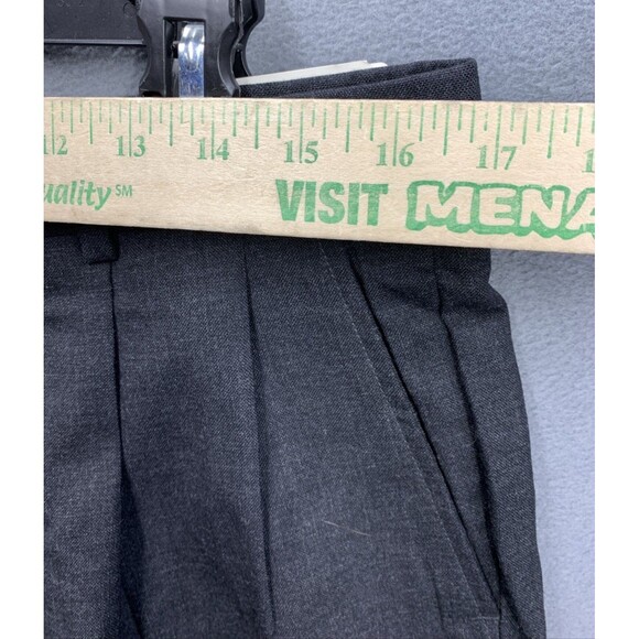 Eppe Amadeo Pants Mens 100% Worsted Wool Pleated Black Size 34 R X37 Business - Picture 4 of 15